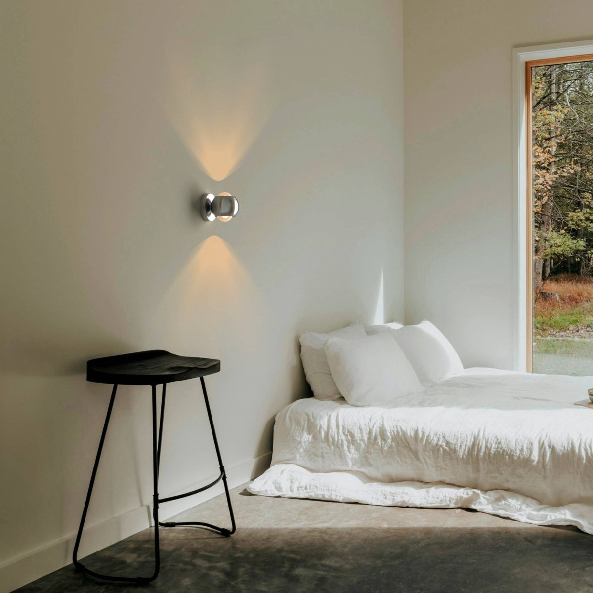 Aplique de pared LED con óptica "BOO" 9W - Cromo - Up & down - 2700K - Barcelona Led-Decoración