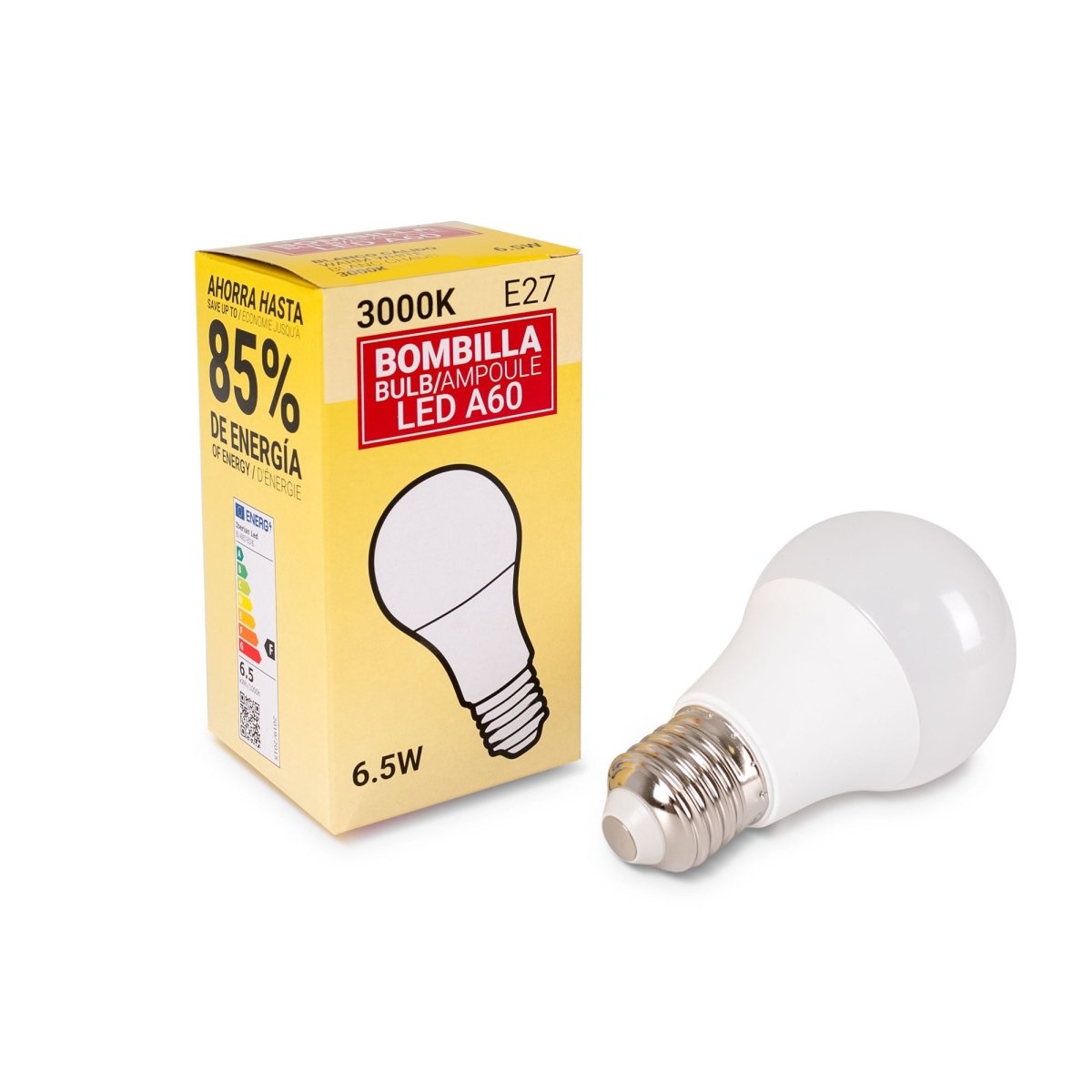 Bombilla LED E27 A60 - 6,5W - Barcelona Led-