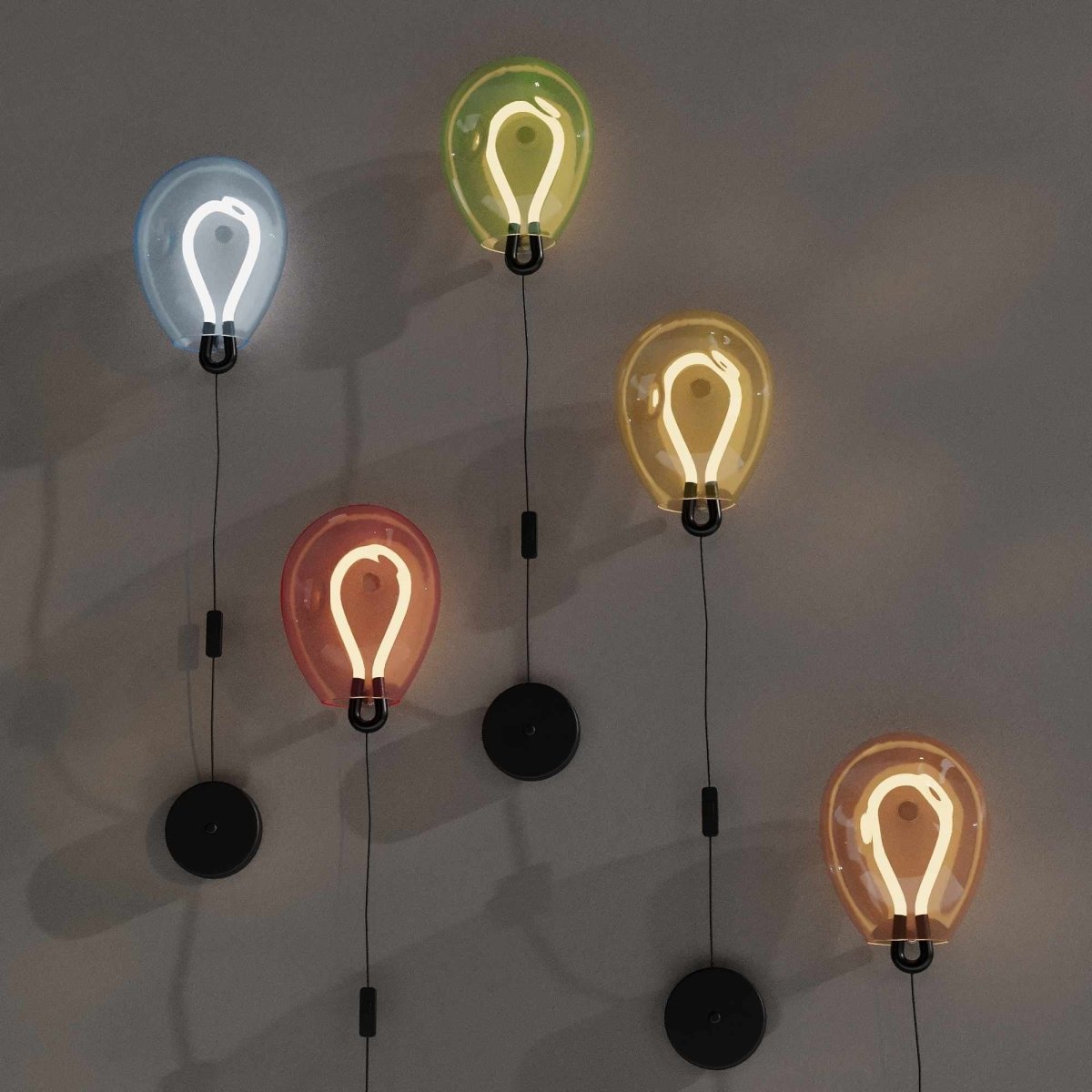 Aplique de pared LED cristal "GLOBO" 8W - Colores - Barcelona Led-Decoración