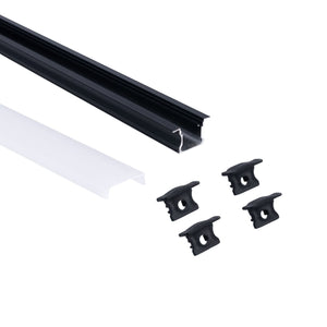 Perfil tira LED empotrable - 25x14mm - Kit completo - 2 metros (38)