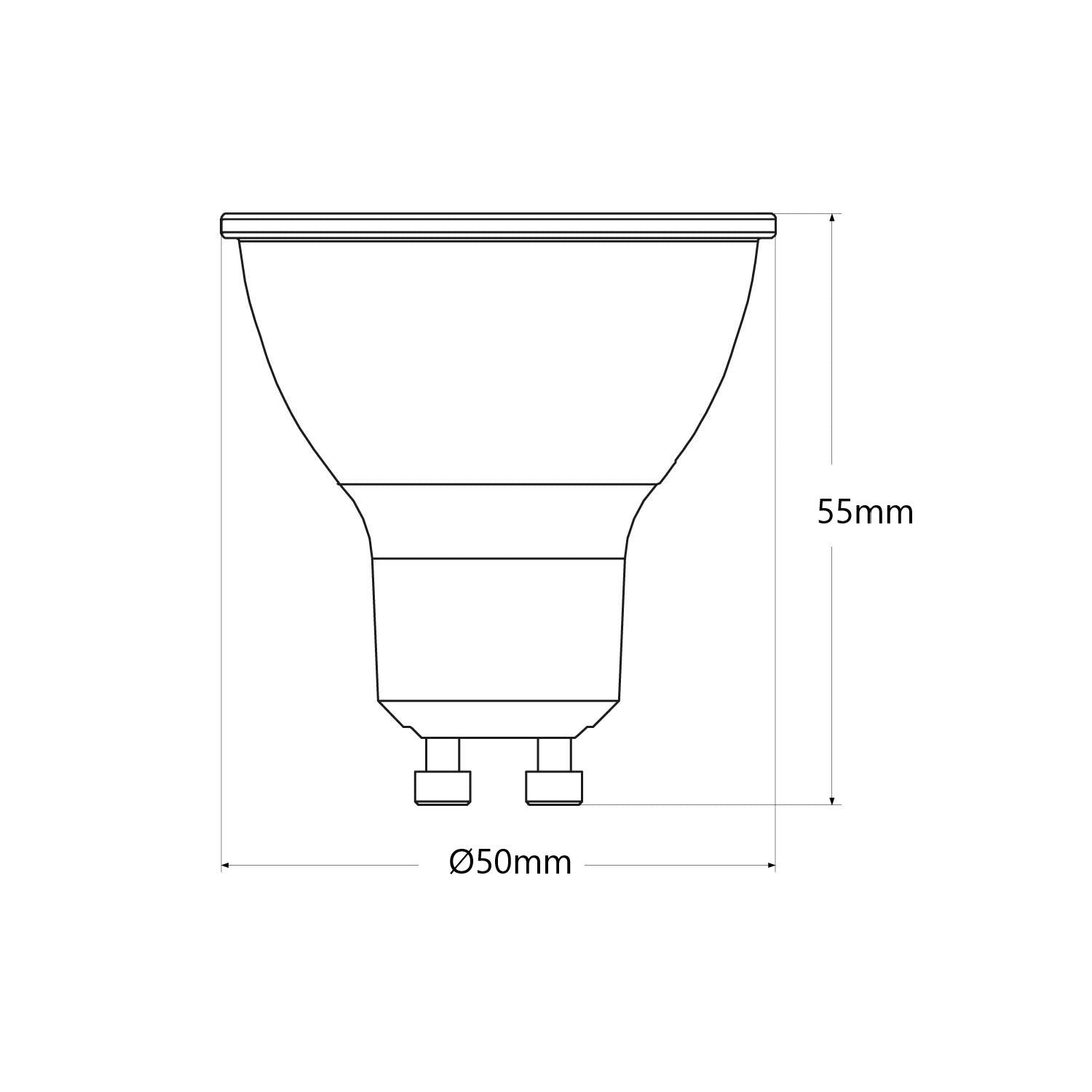 Bombilla LED GU10 - 7W - Regulable - Ø50mm - Óptica a 45º (11)