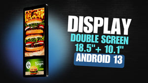 Display publicitario para pared Doble pantalla LCD Full HD de 18,5" + 10.1" Android (9)