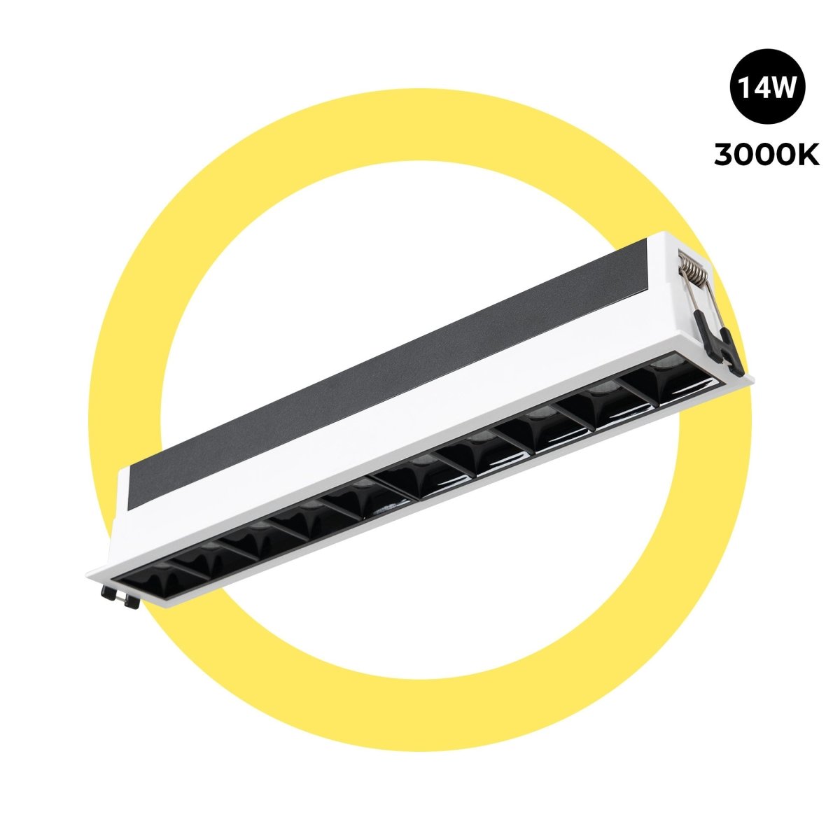Foco lineal LED empotrable 14W - UGR18 - CRI90 - Driver LIFUD - Barcelona Led-