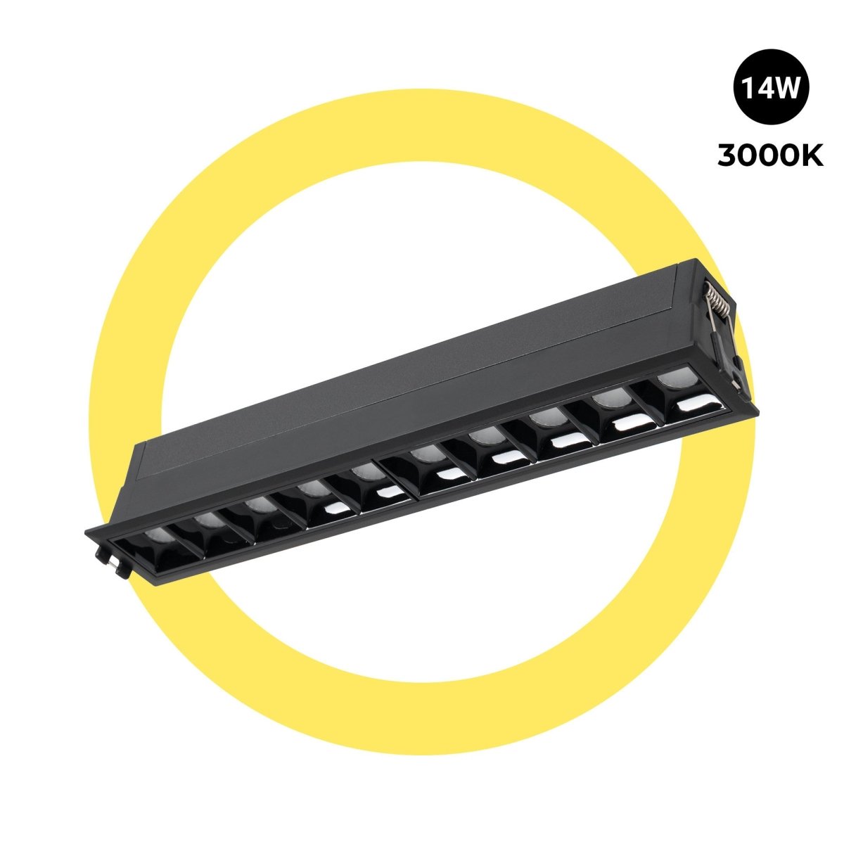 Foco lineal LED empotrable 14W - UGR18 - CRI90 - Driver LIFUD - Barcelona Led-