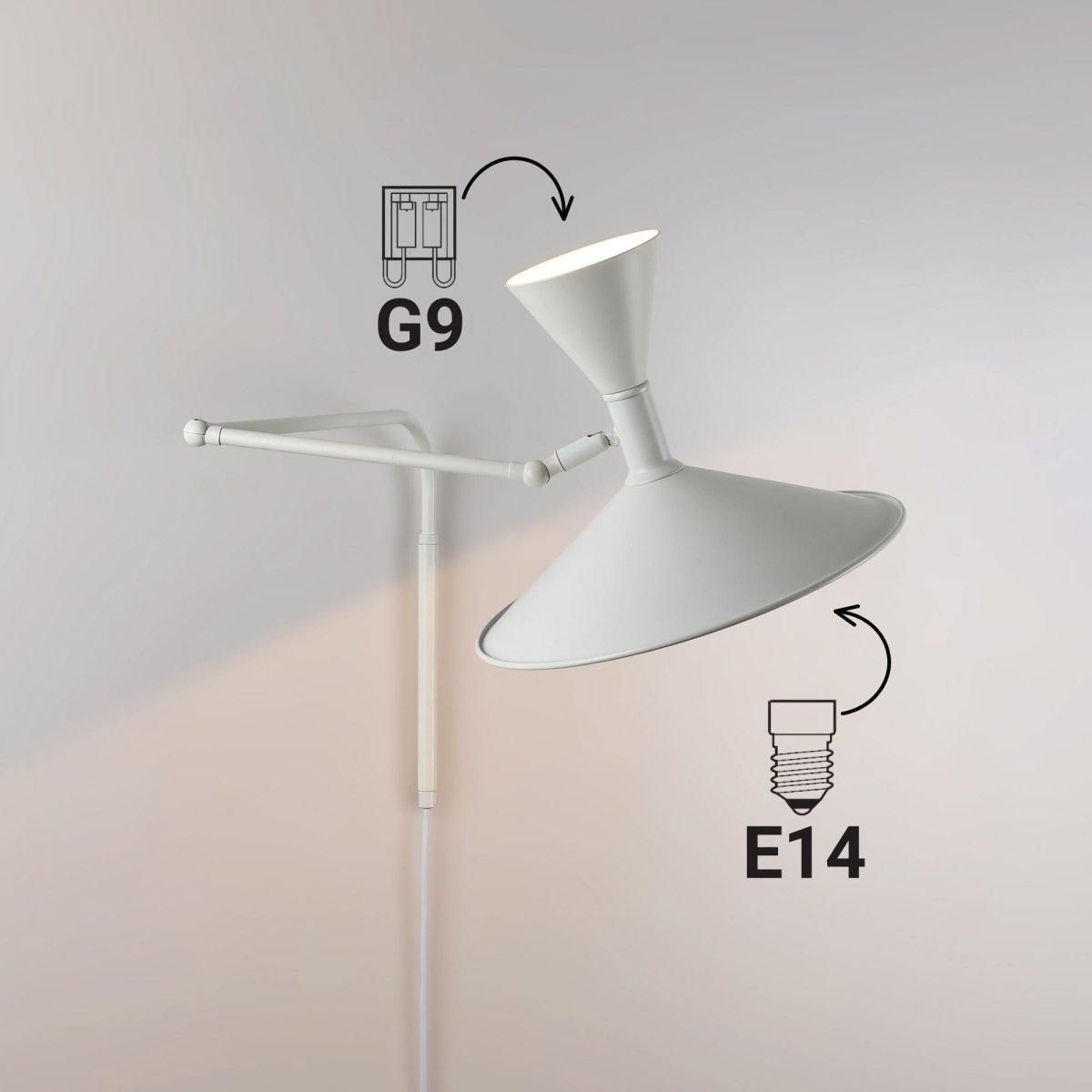 Lámpara de pared de diseño "NIM" - E14  + G9 - Barcelona Led-Decoración