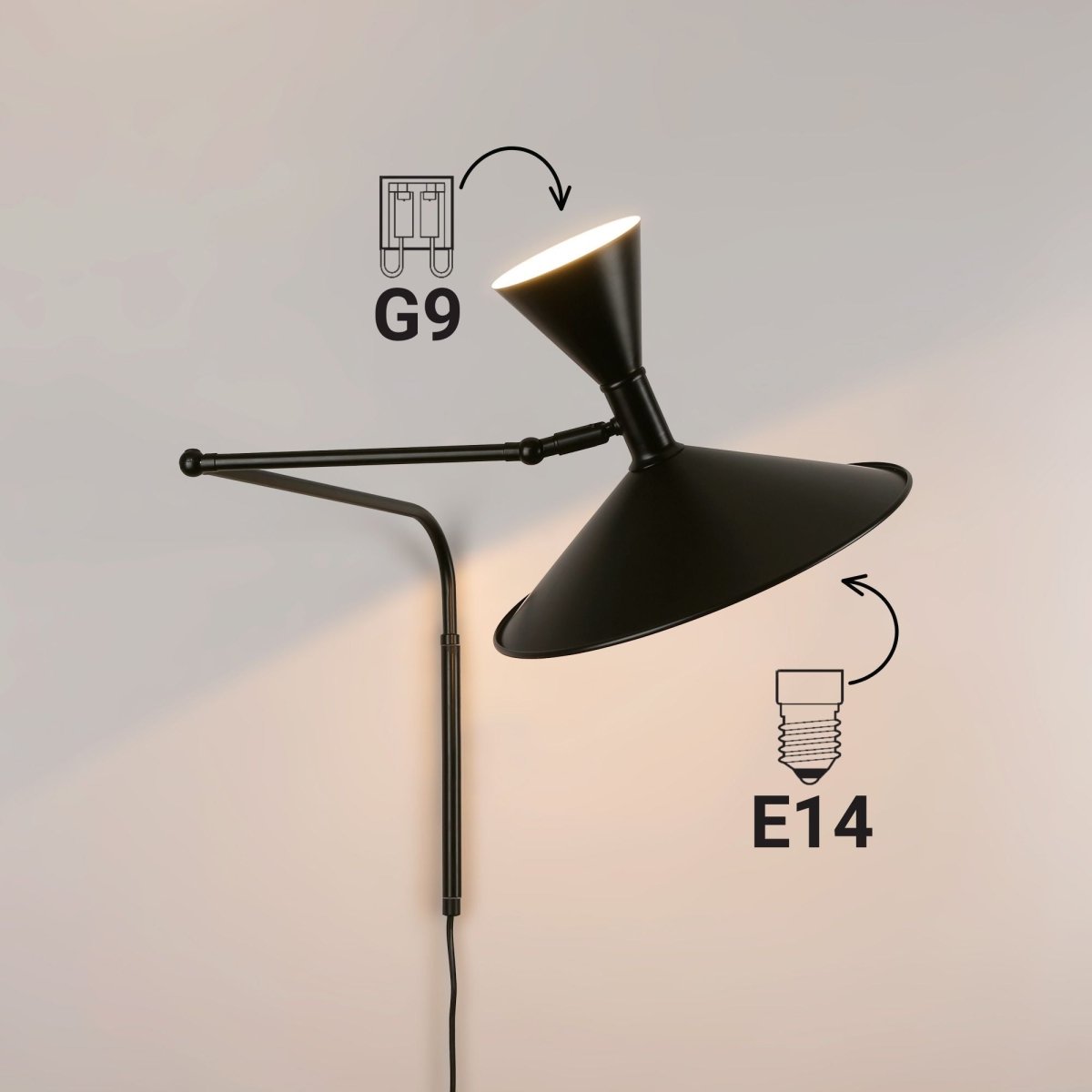 Lámpara de pared de diseño "NIM" - E14  + G9 - Barcelona Led-Decoración