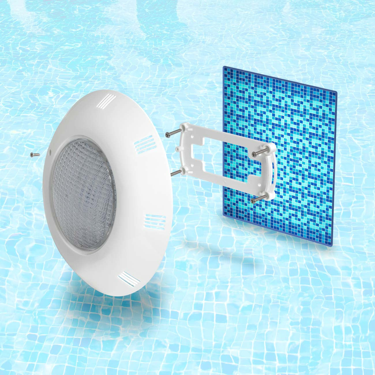 Foco LED sumergible para piscina - 12V AC - 24W - IP68 - Ø295mm (15)