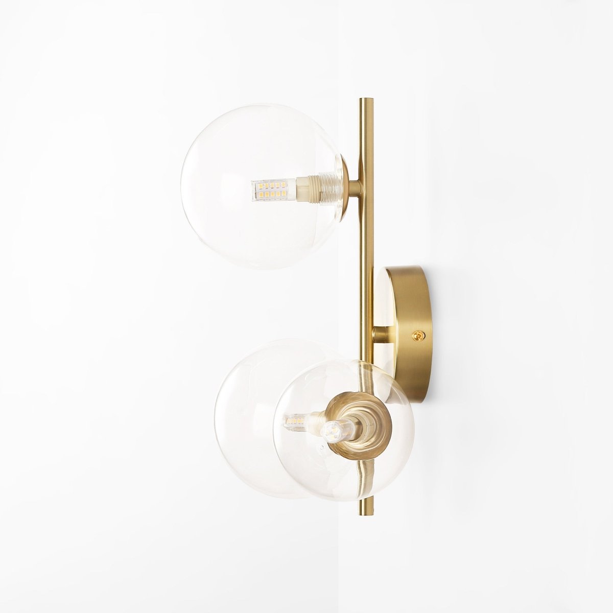 Aplique de pared con esferas de cristal "CATY" - 3 x G9 - Barcelona Led-Decoración
