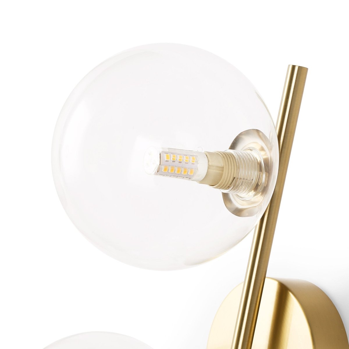 Aplique de pared con esferas de cristal "CATY" - 3 x G9 - Barcelona Led-Decoración