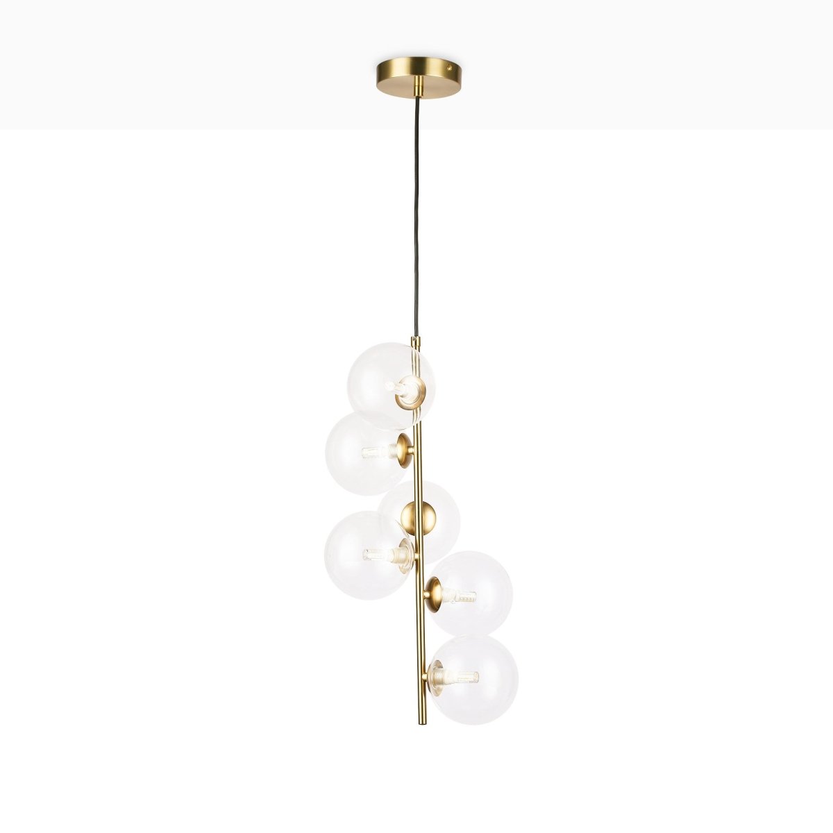 Lámpara colgante con esferas de cristal "ROMEE" - 6 x G9 - Barcelona Led-Decoración