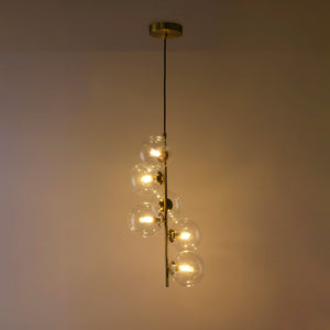 Lámpara colgante con esferas de cristal "ROMEE" - 6 x G9 (3)