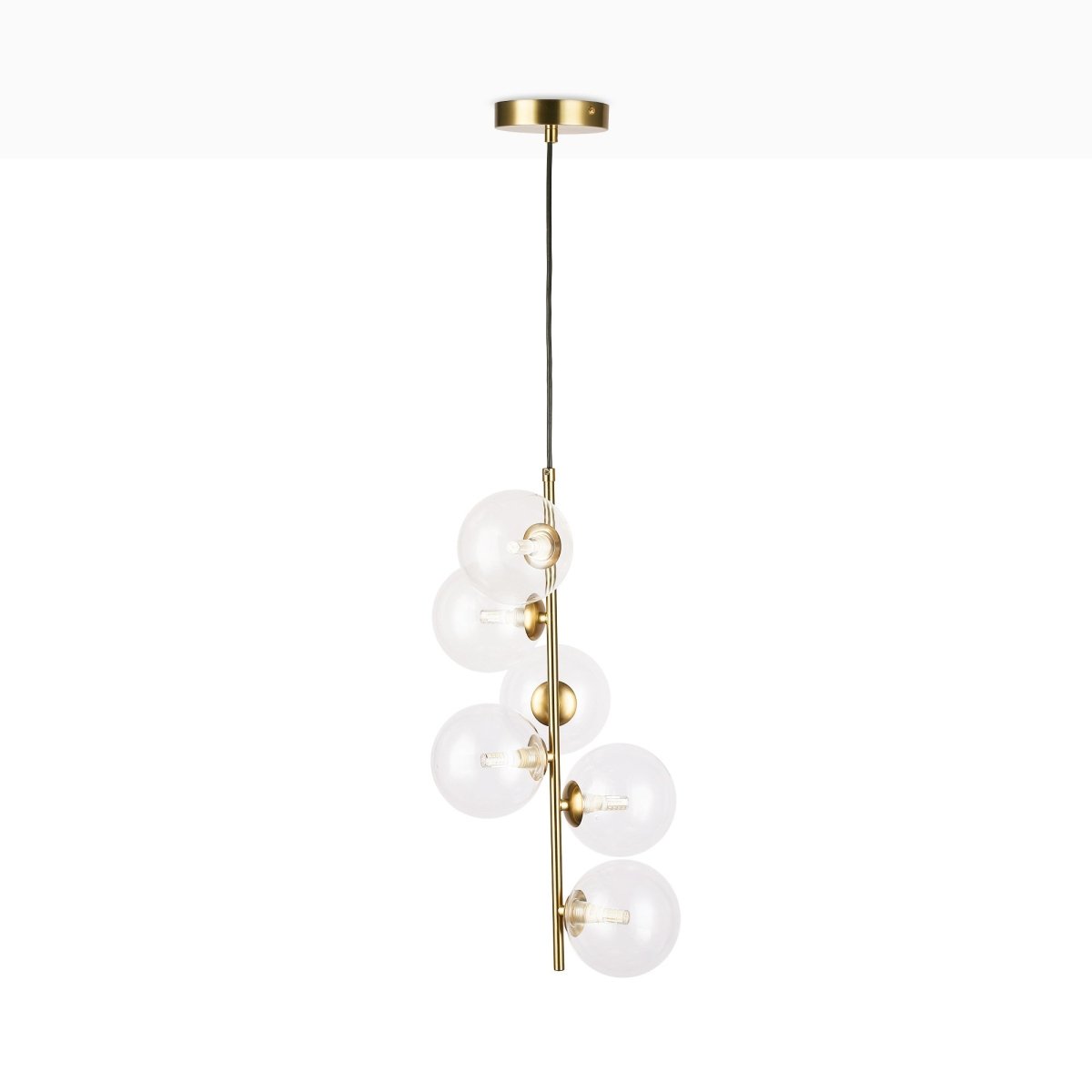Lámpara colgante con esferas de cristal "ROMEE" - 6 x G9 - Barcelona Led-Decoración