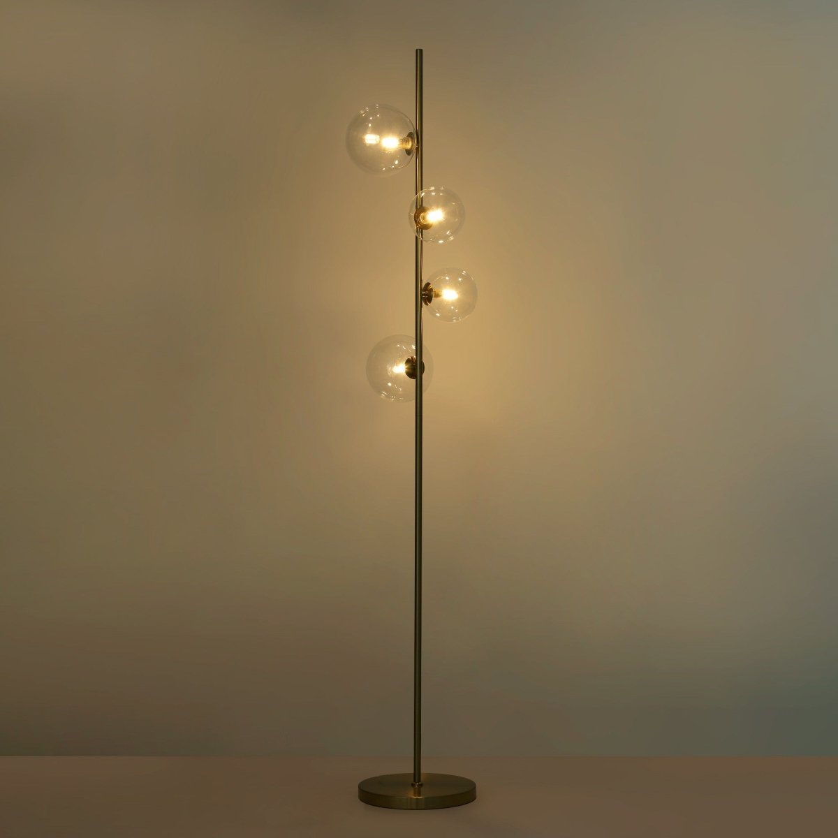 Lámpara de pie con esferas de cristal "STAND"- 4 x G9 - Barcelona Led-Decoración