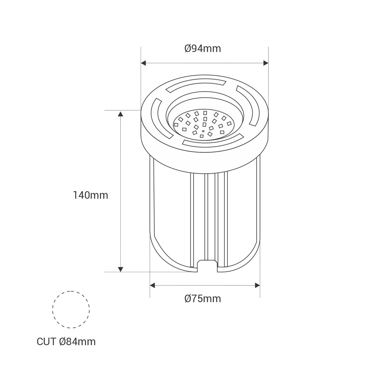 Foco LED sumergible para piscina - 12V AC - 3W - IP68 - Ø94mm (2)