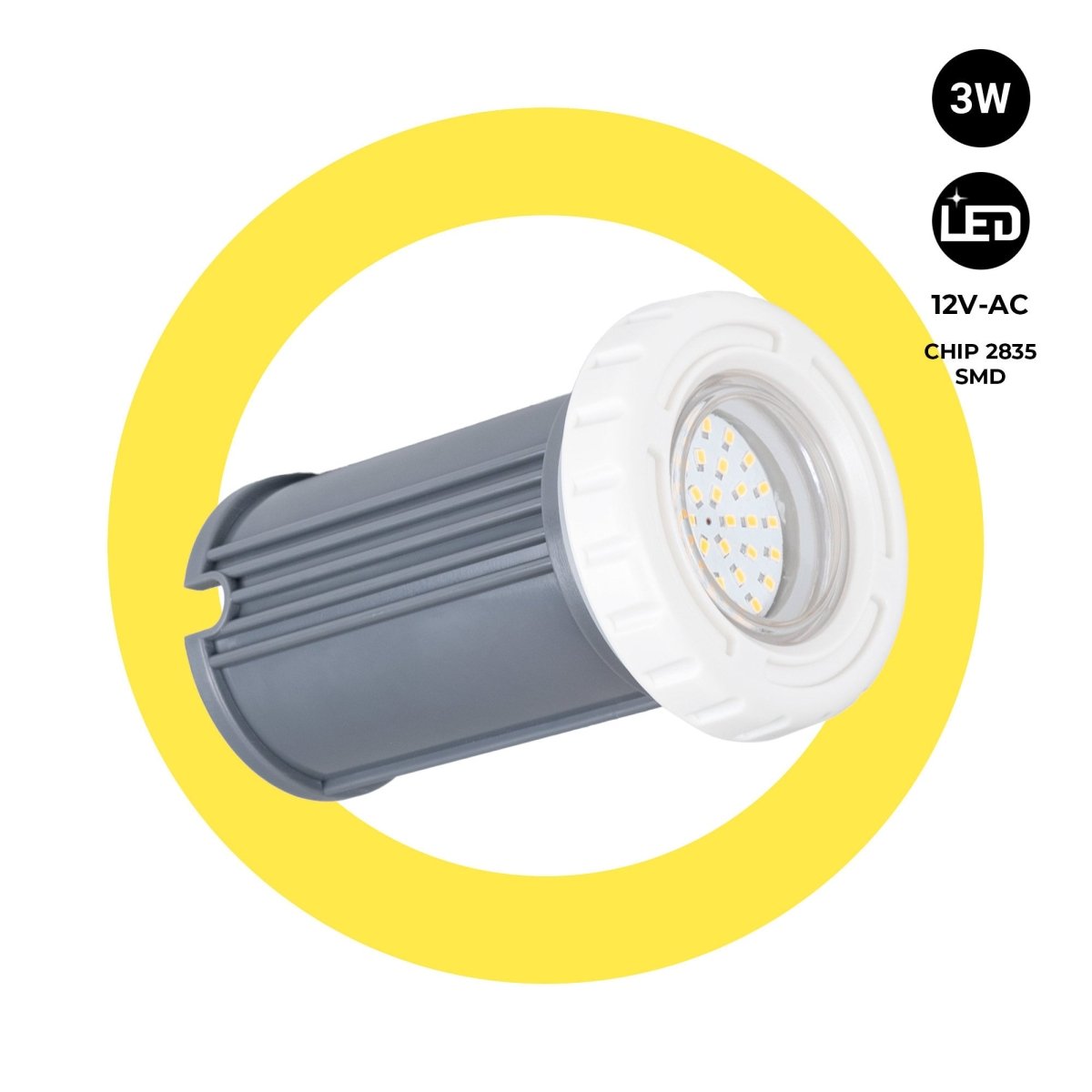 Foco LED sumergible para piscina - 12V AC - 3W - IP68 - Ø94mm - Barcelona Led-