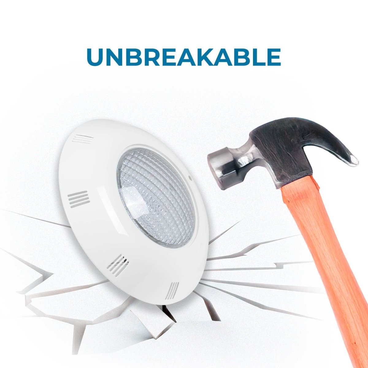 Foco LED sumergible para piscina de fibra - 12V AC - 24W - IP68 - Ø295mm - Barcelona Led-
