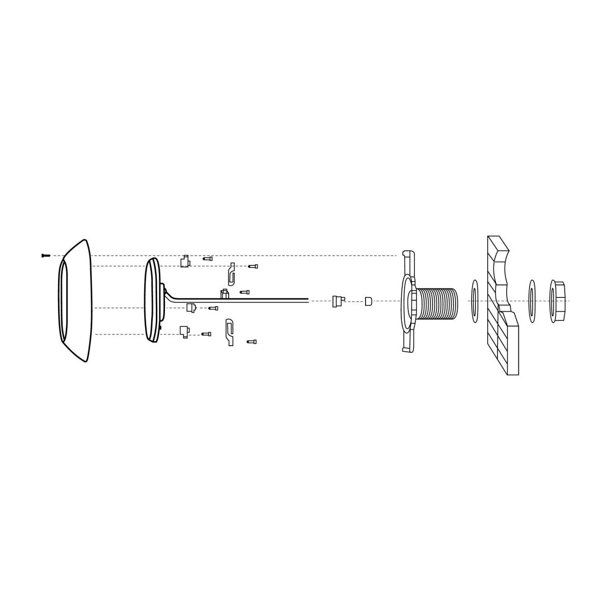 Foco LED sumergible para piscina de fibra - 12V AC - 24W - IP68 - Ø295mm - Barcelona Led-