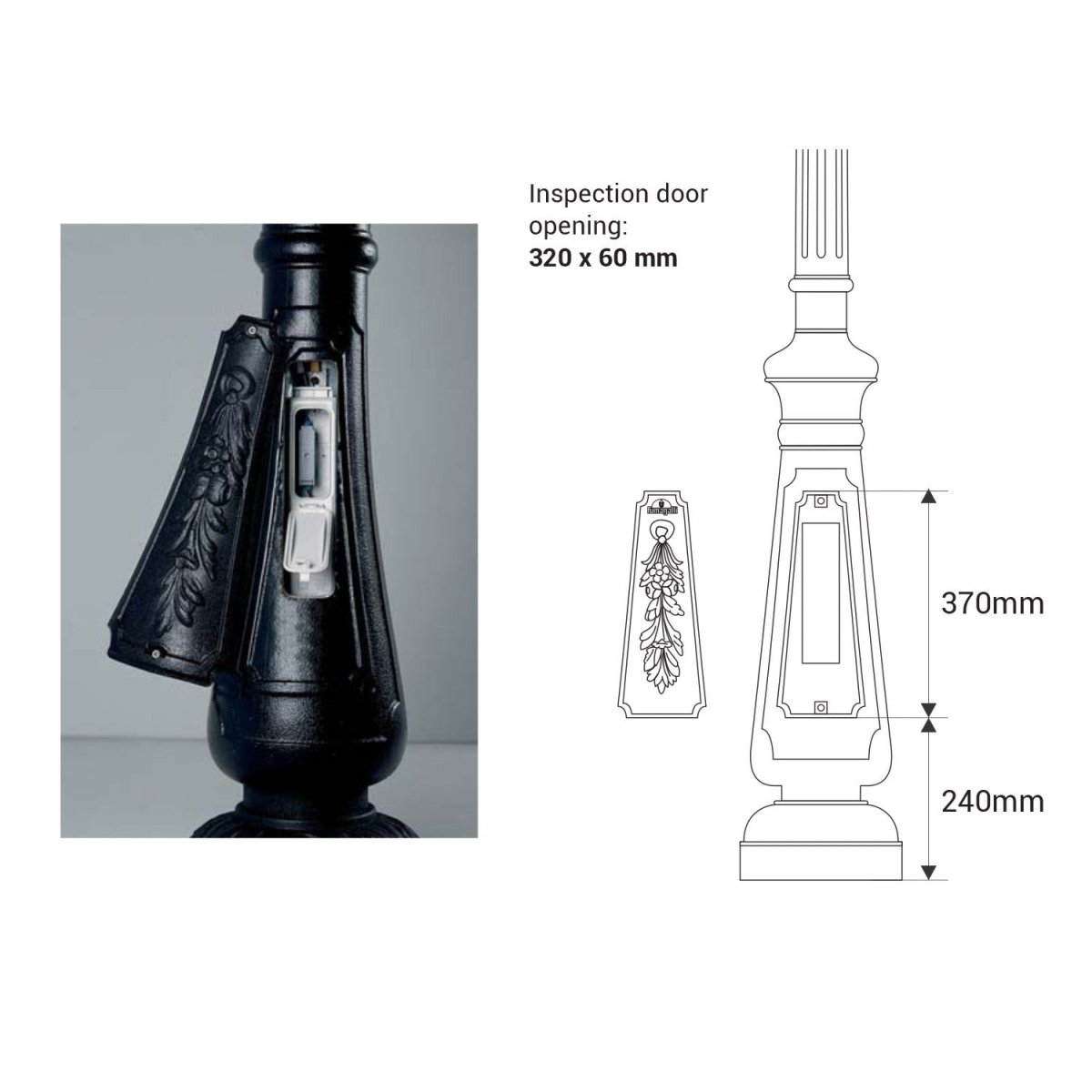 Poste de luz exterior doble Farola "TOBIA" Fumagalli - CCT - 2 x 30W - 8 opciones - E27 - Barcelona Led-