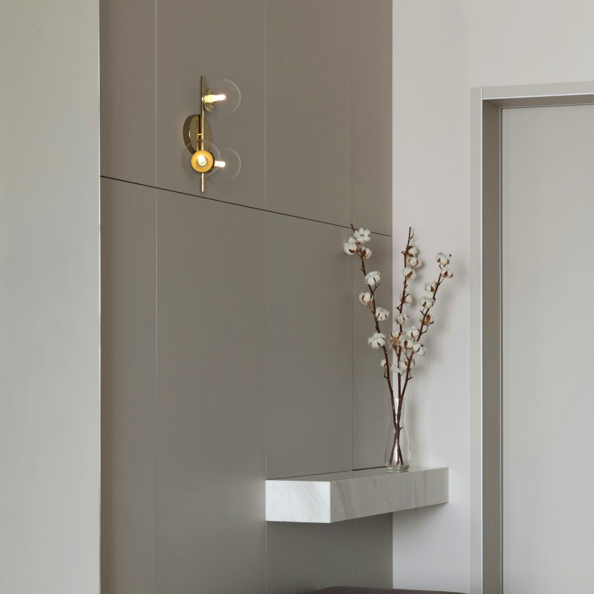 Aplique de pared con esferas de cristal "CATY" - 3 x G9 (1)