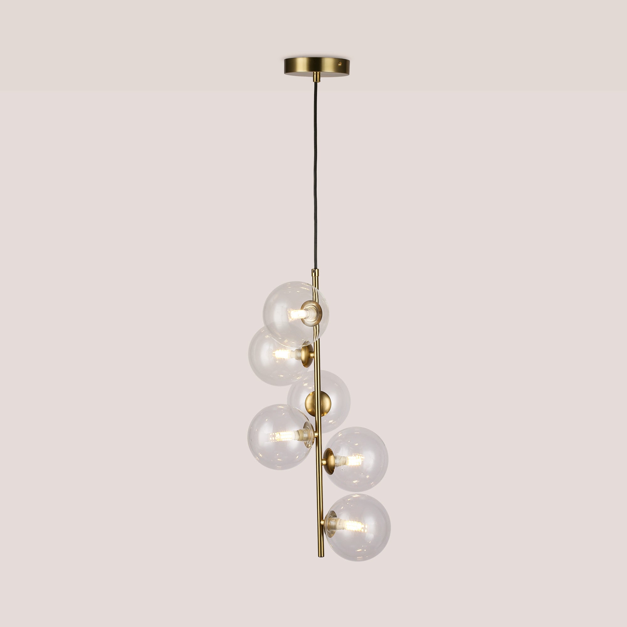 Lámpara colgante con esferas de cristal "ROMEE" - 6 x G9