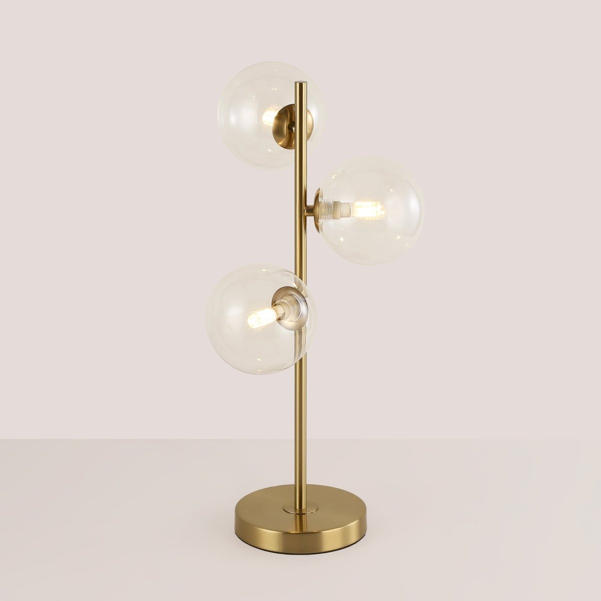 Lámpara de mesa con esferas de cristal "COMI" - 3 x G9 - Barcelona Led-Decoración