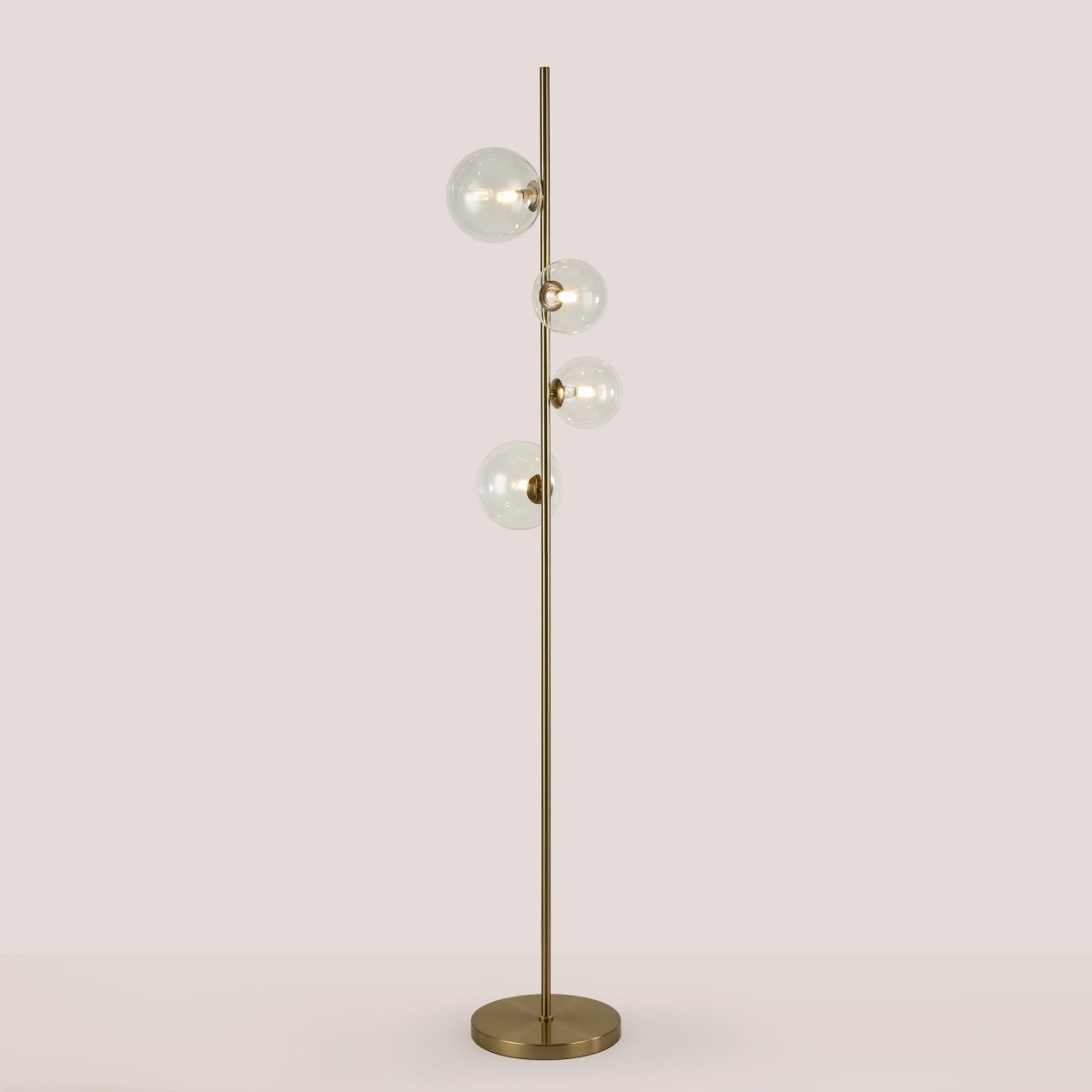Lámpara de pie con esferas de cristal "STAND"- 4 x G9 - Barcelona Led-Decoración