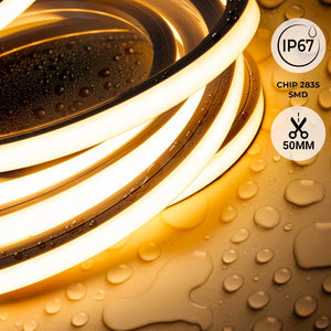 Neón LED flexible 3D  24V DC - 16x16mm - 5 metros - Kit completo - 12W/m - IP67 - Curvatura vertical y horizontal (1)