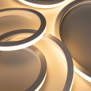 Neón LED flexible 3D  24V DC - 16x16mm - 5 metros - Kit completo - 12W/m - IP67 - Curvatura vertical y horizontal (10)