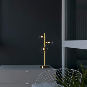 Lámpara de mesa con esferas de cristal "COMI" - 3 x G9 (9)