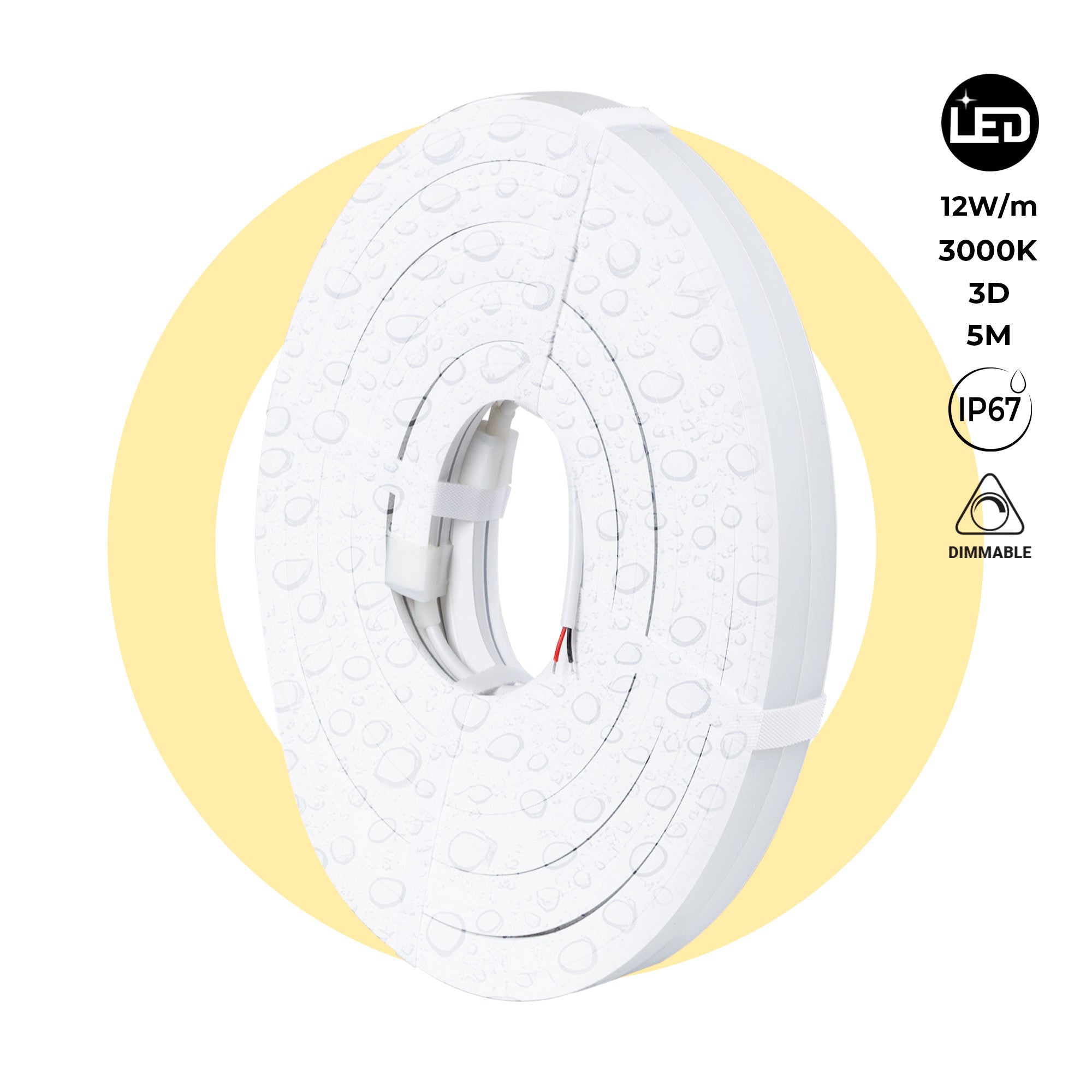 Neón LED flexible 3D  24V DC - 16x16mm - 5 metros - Kit completo - 12W/m - IP67 - Curvatura vertical y horizontal (34)
