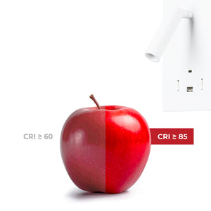 Aplique de pared "CLAUDI" - 3W + 12W - 2700K - USB+USB-C (6)
