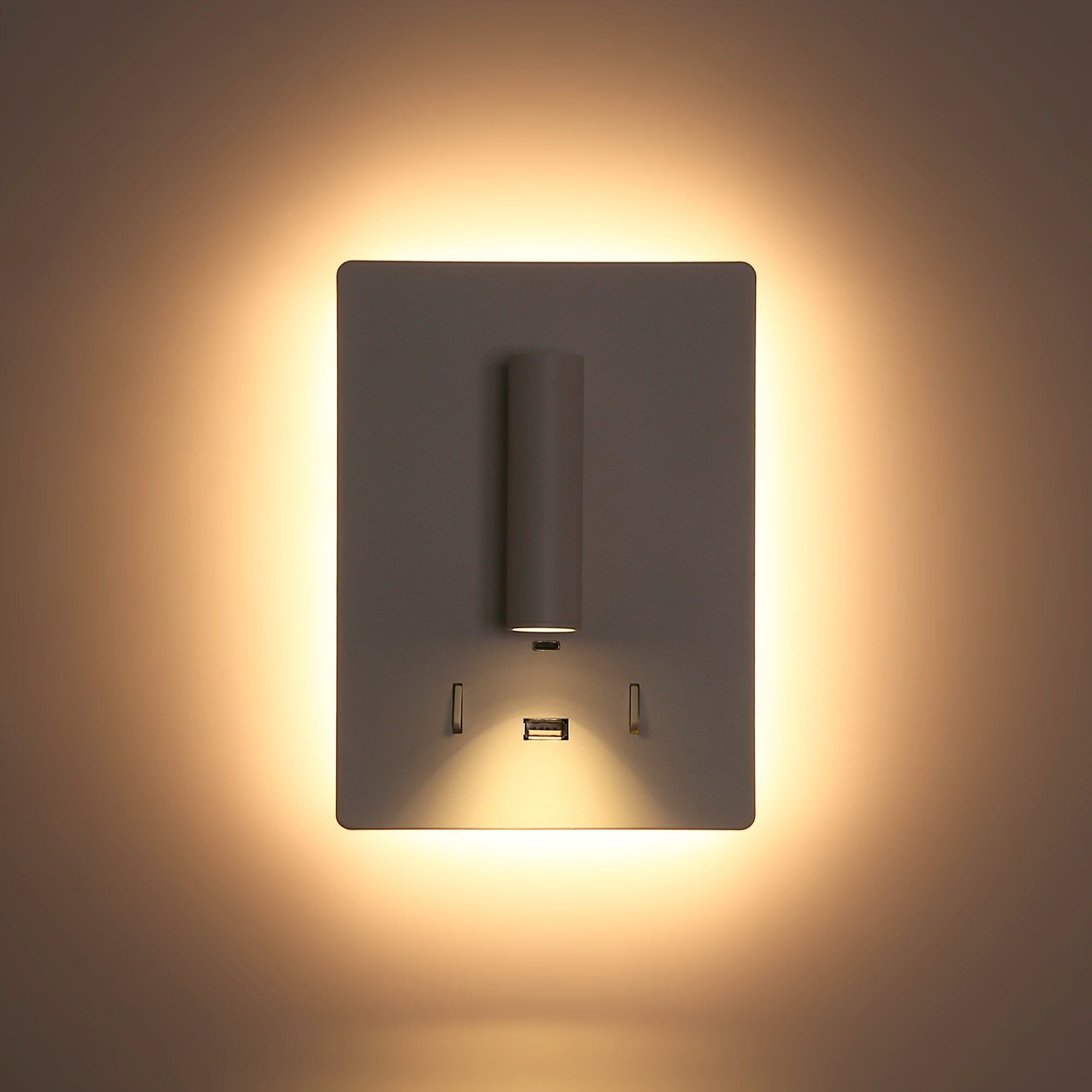 Aplique de pared "CLAUDI" - 3W + 12W - 2700K - USB+USB-C (18)