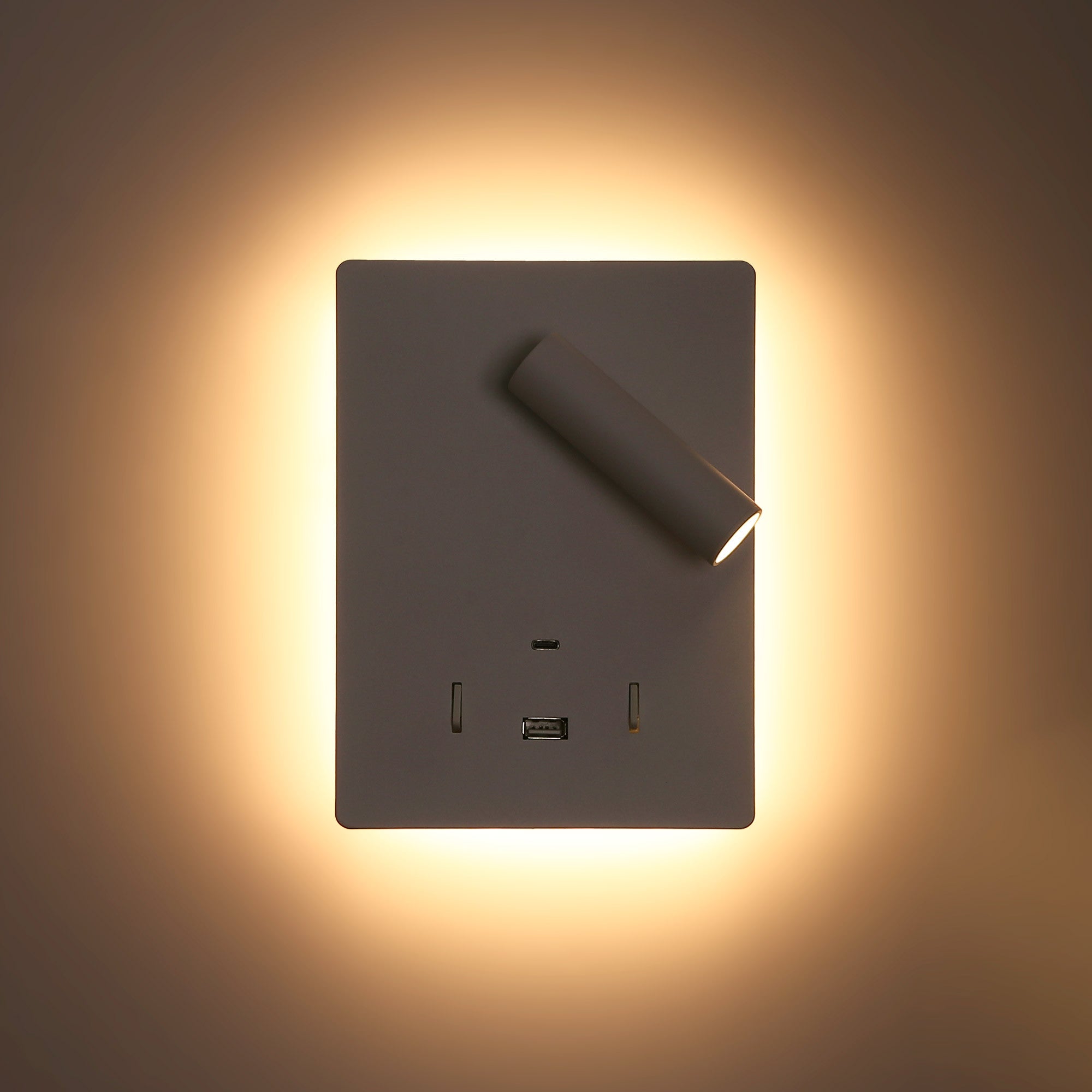 Aplique de pared "CLAUDI" - 3W + 12W - 2700K - USB+USB-C (24)