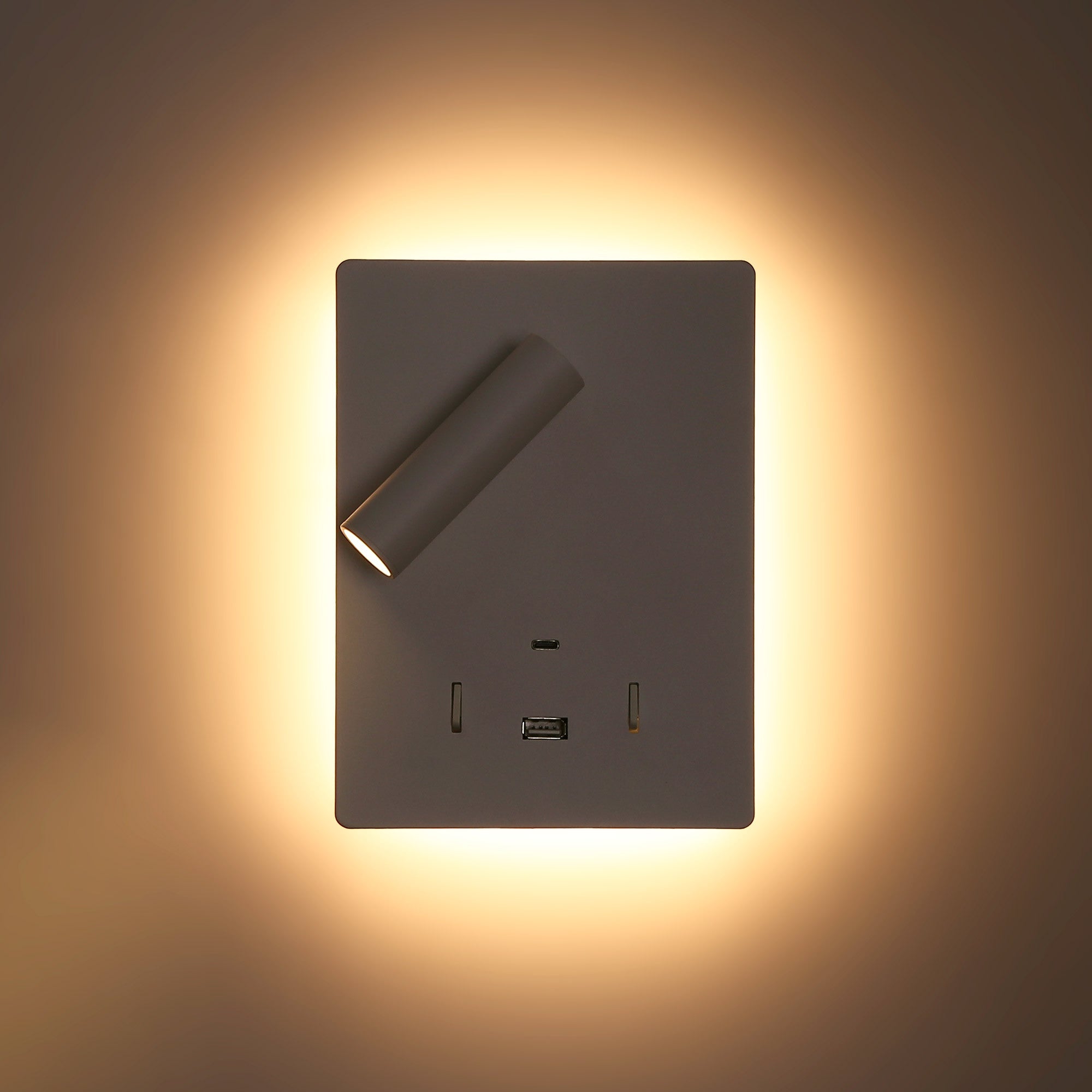 Aplique de pared "CLAUDI" - 3W + 12W - 2700K - USB+USB-C (25)