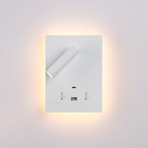 Aplique de pared "CLAUDI" - 3W + 12W - 2700K - USB+USB-C (26)