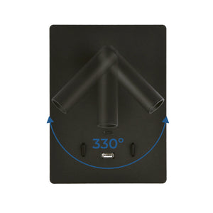 Aplique de pared "CLAUDI" - 3W + 12W - 2700K - USB+USB-C (27)