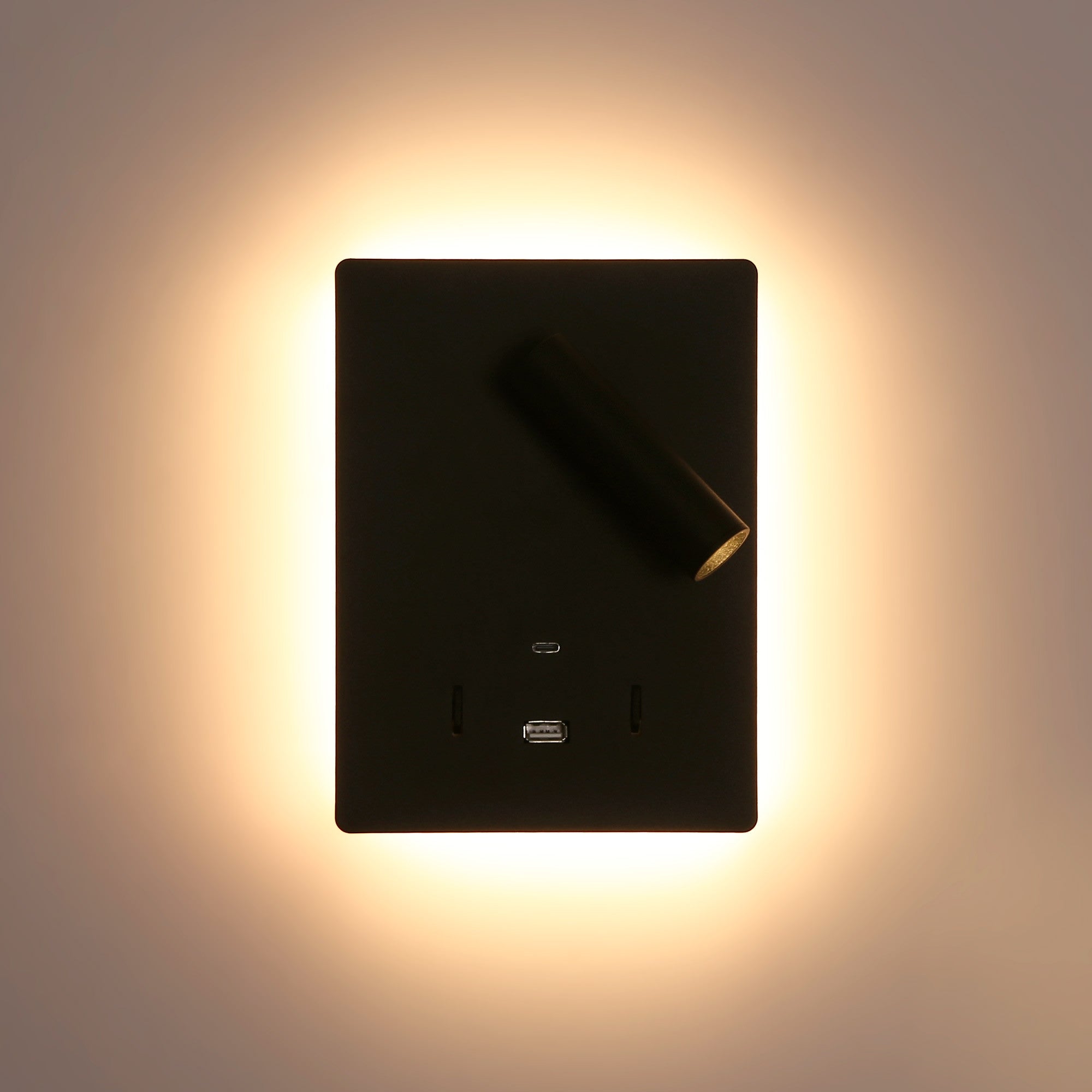 Aplique de pared "CLAUDI" - 3W + 12W - 2700K - USB+USB-C (39)