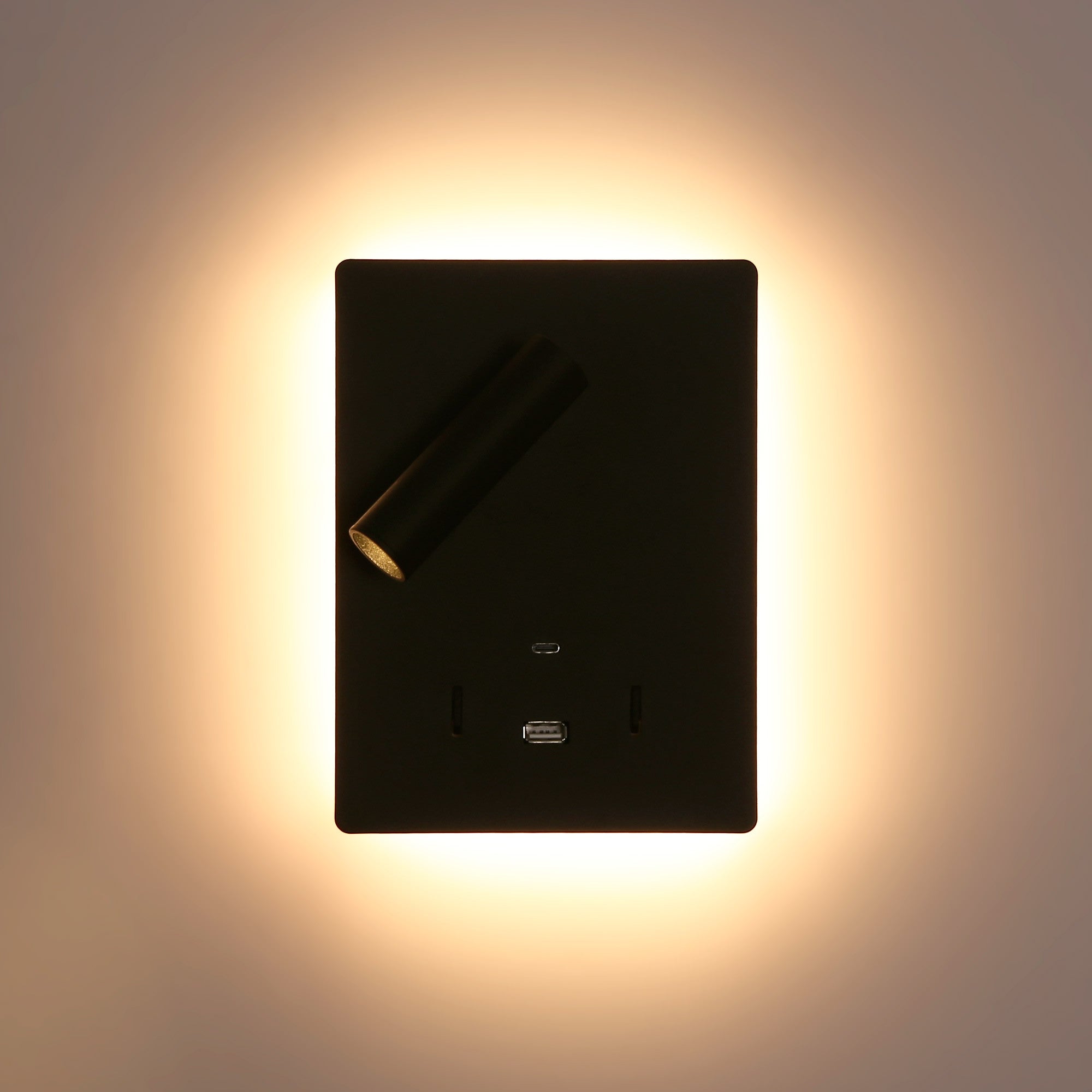 Aplique de pared "CLAUDI" - 3W + 12W - 2700K - USB+USB-C (40)