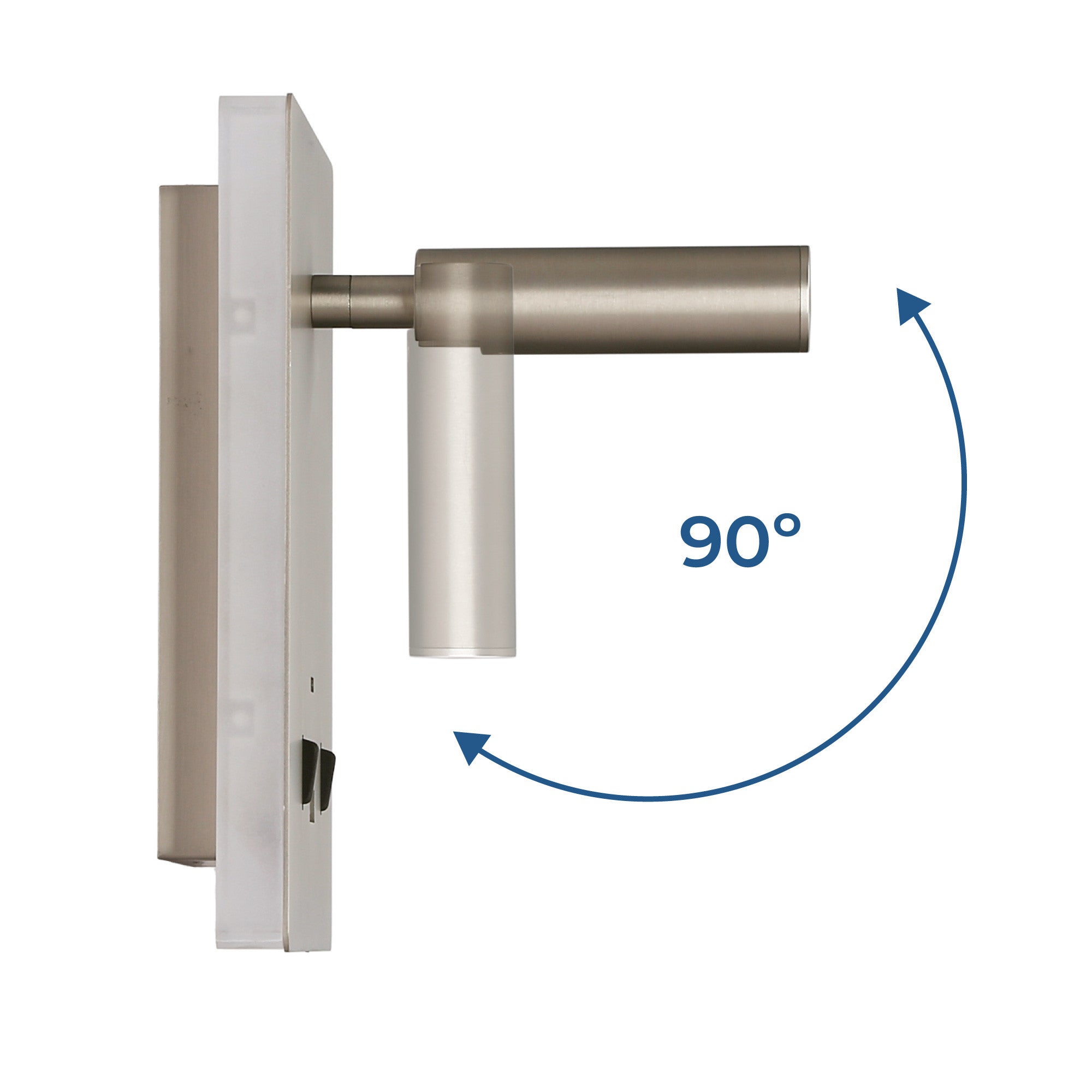 Aplique de pared "CLAUDI" - 3W + 12W - 2700K - USB+USB-C (50)