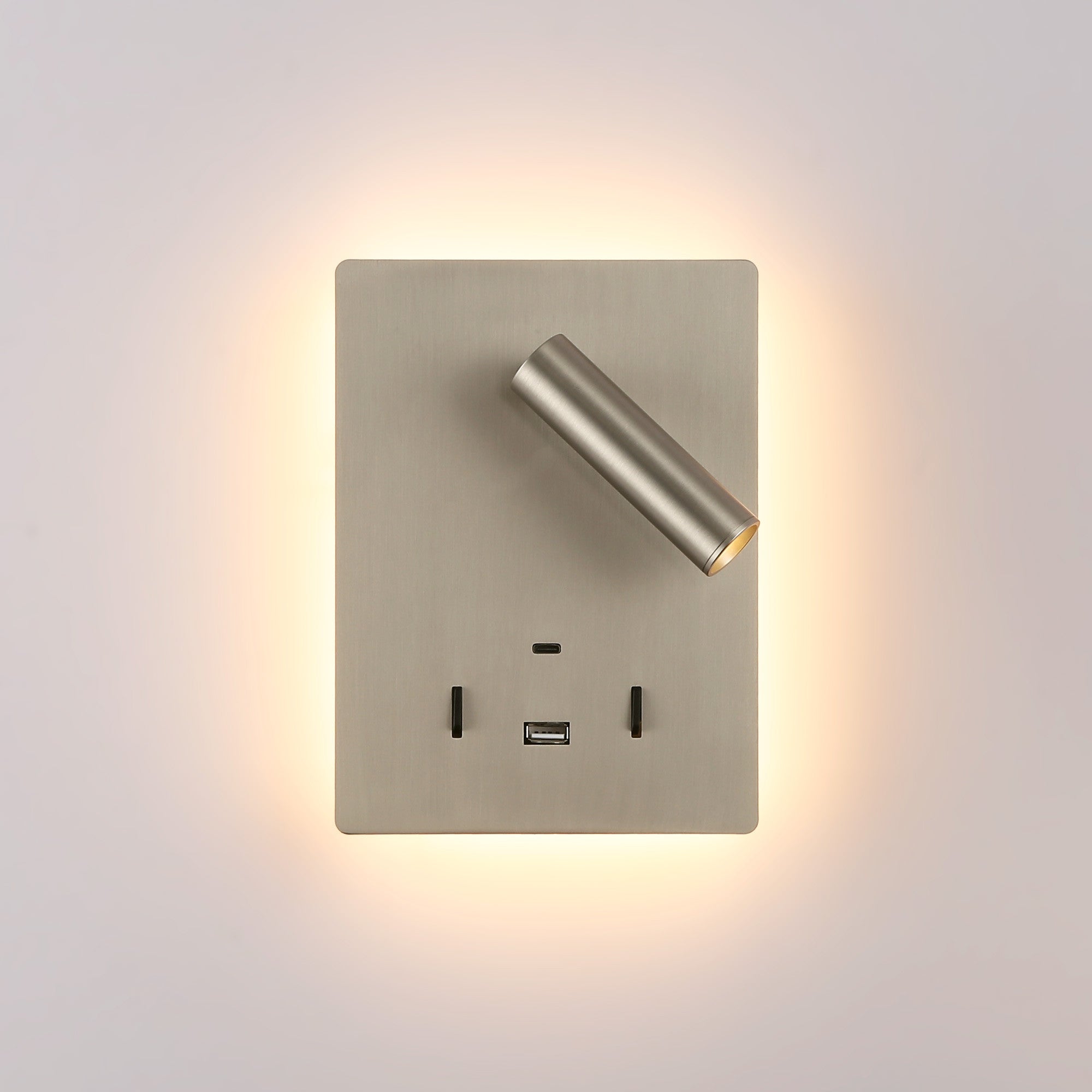Aplique de pared "CLAUDI" - 3W + 12W - 2700K - USB+USB-C (62)
