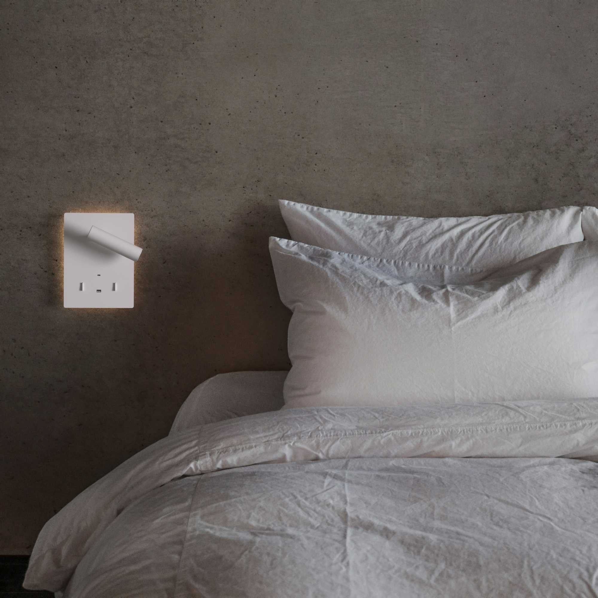 Aplique de pared "CLAUDI" - 3W + 12W - 2700K - USB+USB-C (1)