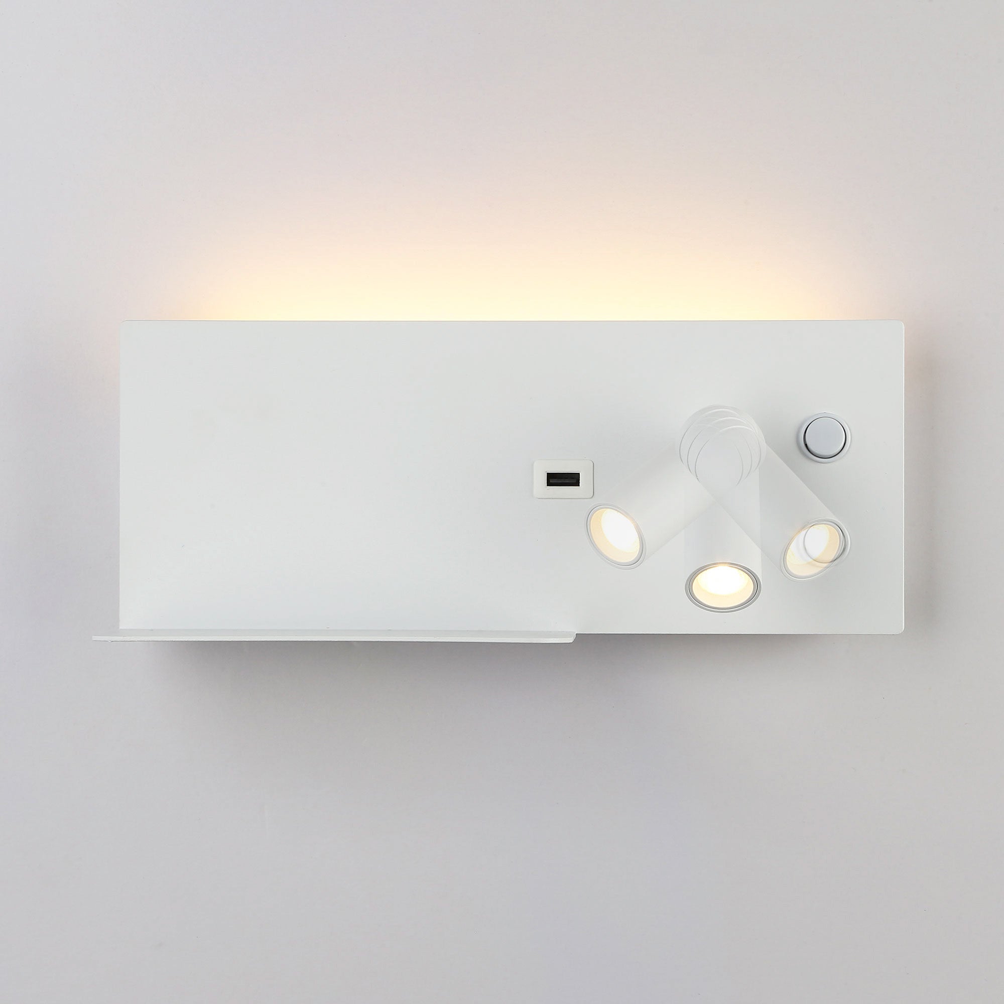 Aplique de pared para lectura con puerto USB "Kerta" - Iluminación doble - 3W+7W (36)