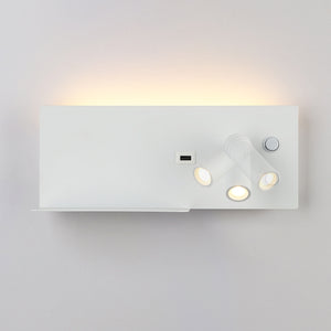 Aplique de pared para lectura con puerto USB "Kerta" - Iluminación doble - 3W+7W (36)