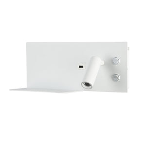 Aplique de pared para lectura con puerto USB "Kerta" - Iluminación doble - 3W+7W (44)