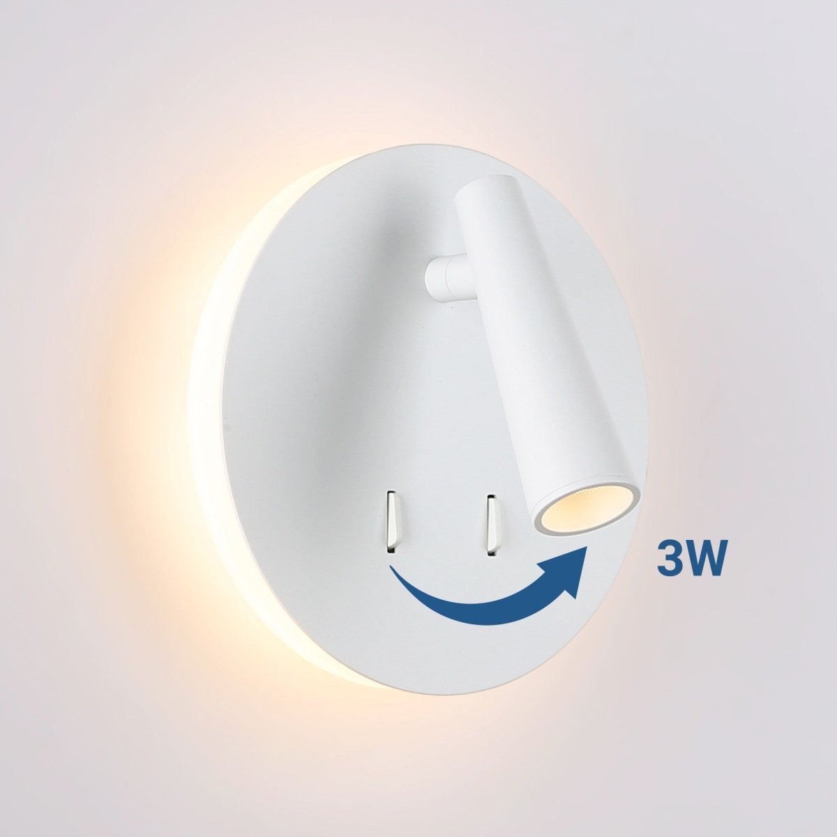 Aplique de pared "FELAM" - 3W + 6W - 2700K - CRI 85 - Barcelona Led-Decoración