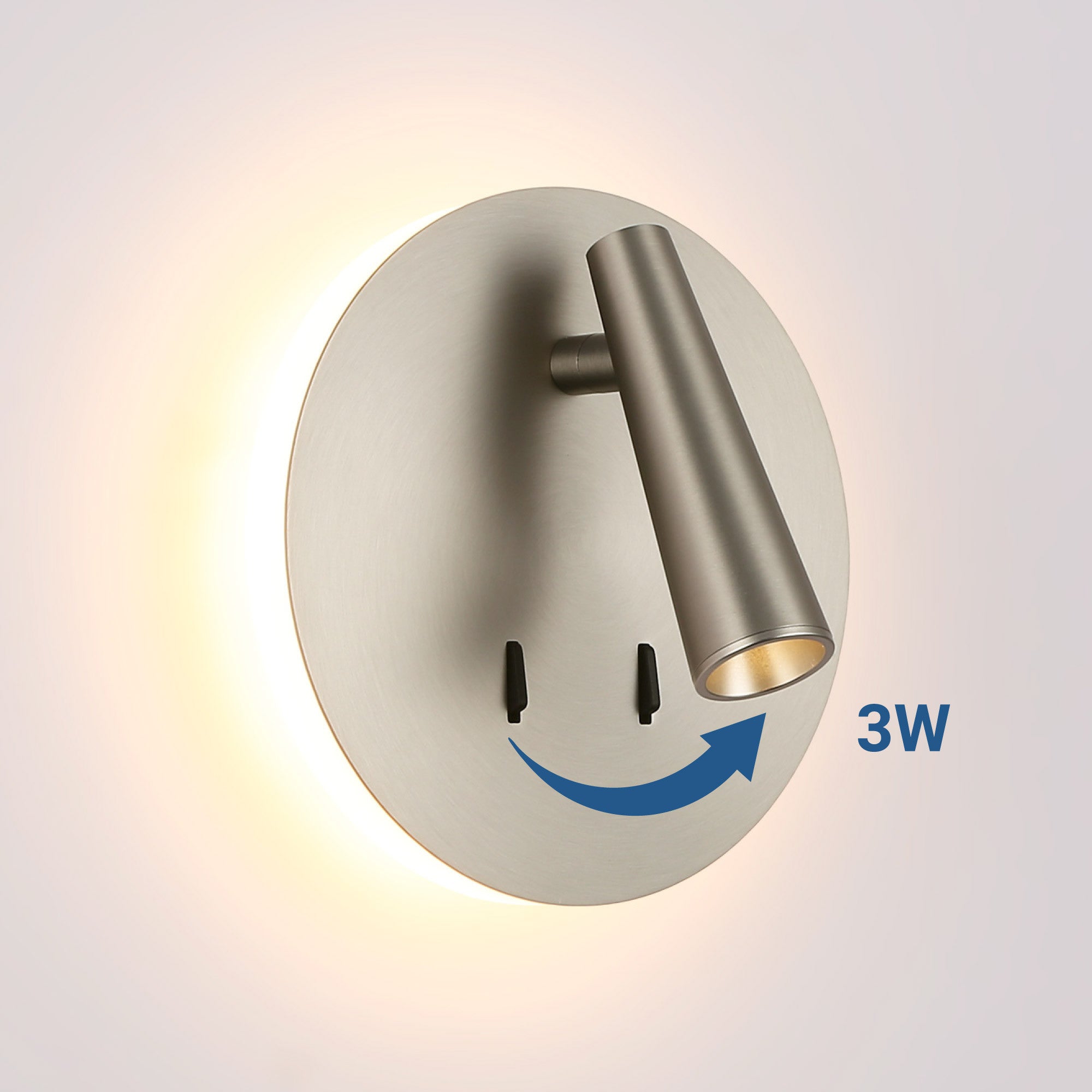 Aplique de pared "FELAM" - 3W + 6W - 2700K - CRI 85 (67)