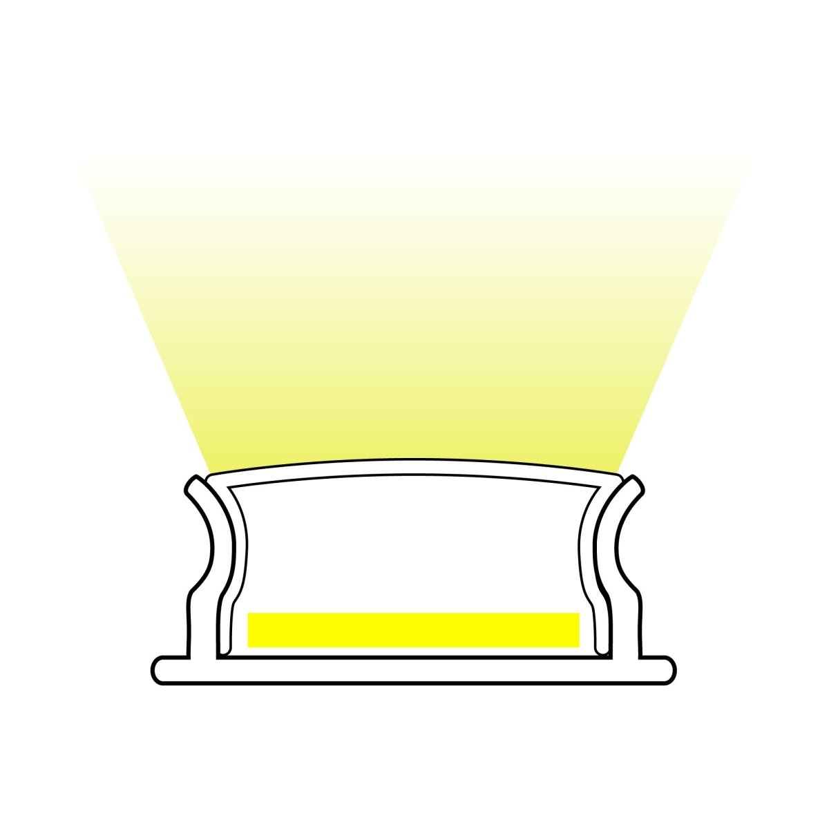 Perfil tira LED de superficie con difusor - Kit completo - 18x5mm - Tira LED ≤12mm - 2 metros - Barcelona Led-