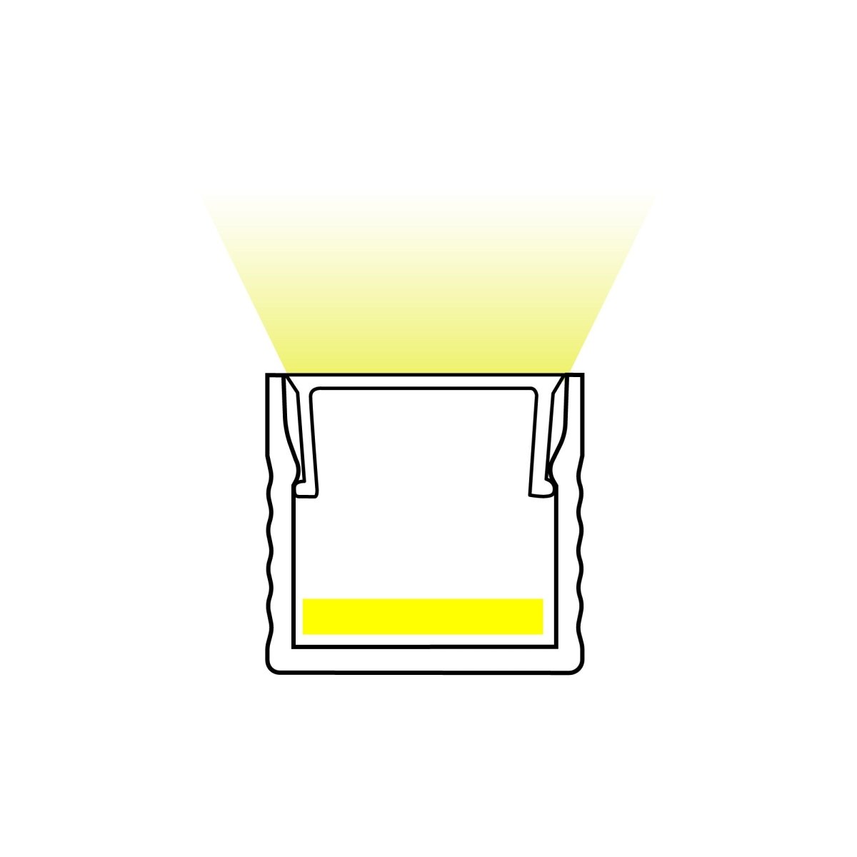 Perfil tira LED de superficie con difusor - Kit completo - 9x7mm - Tira LED ≤5mm - 2 metros - Barcelona Led-