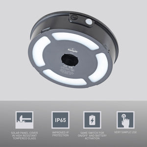 Bolardo solar de jardín "MIZAR/ROSETTA" con sensor PIR - 2 modos de funcionamiento - 4000K (5)