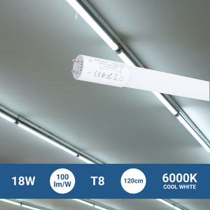 Tubo LED T8 con sensor de movimiento microondas 30-100% - 18W - 120 cm - 6000K (1)